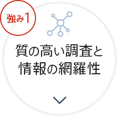 強み1 質の高い調査と情報の網羅性